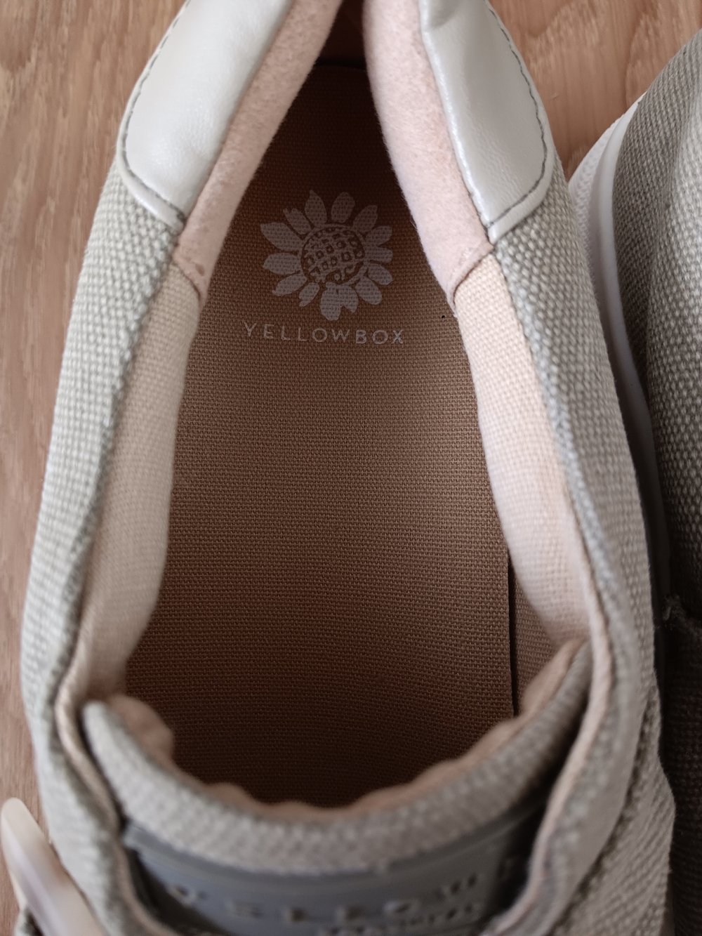 Yellow Box Women's Taupe Canvas Slip-On Sneakers with Buckle - Picture 7 of 7